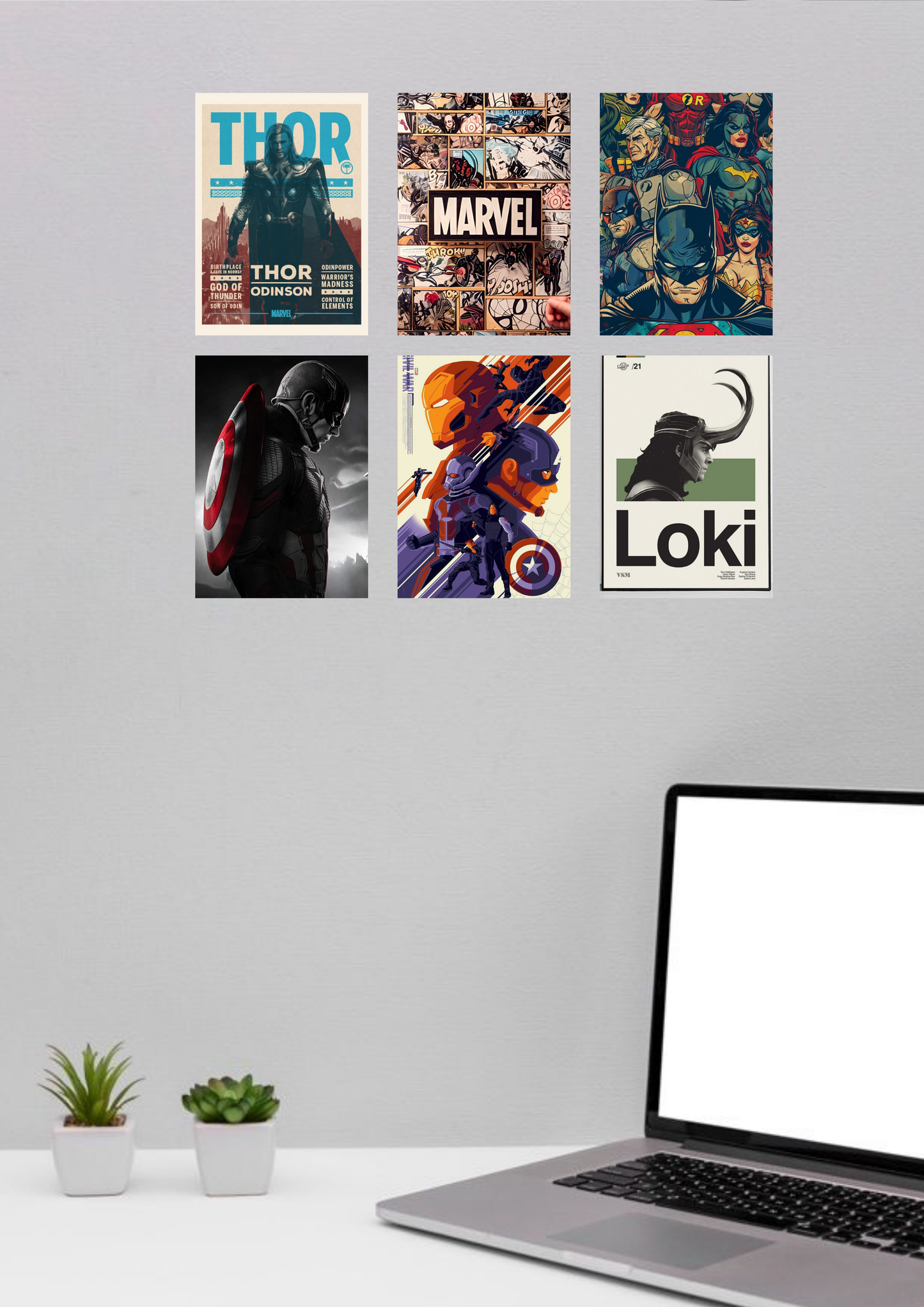 Marvel Legends Poster Collage – 6 Poster Set (A4 Size)