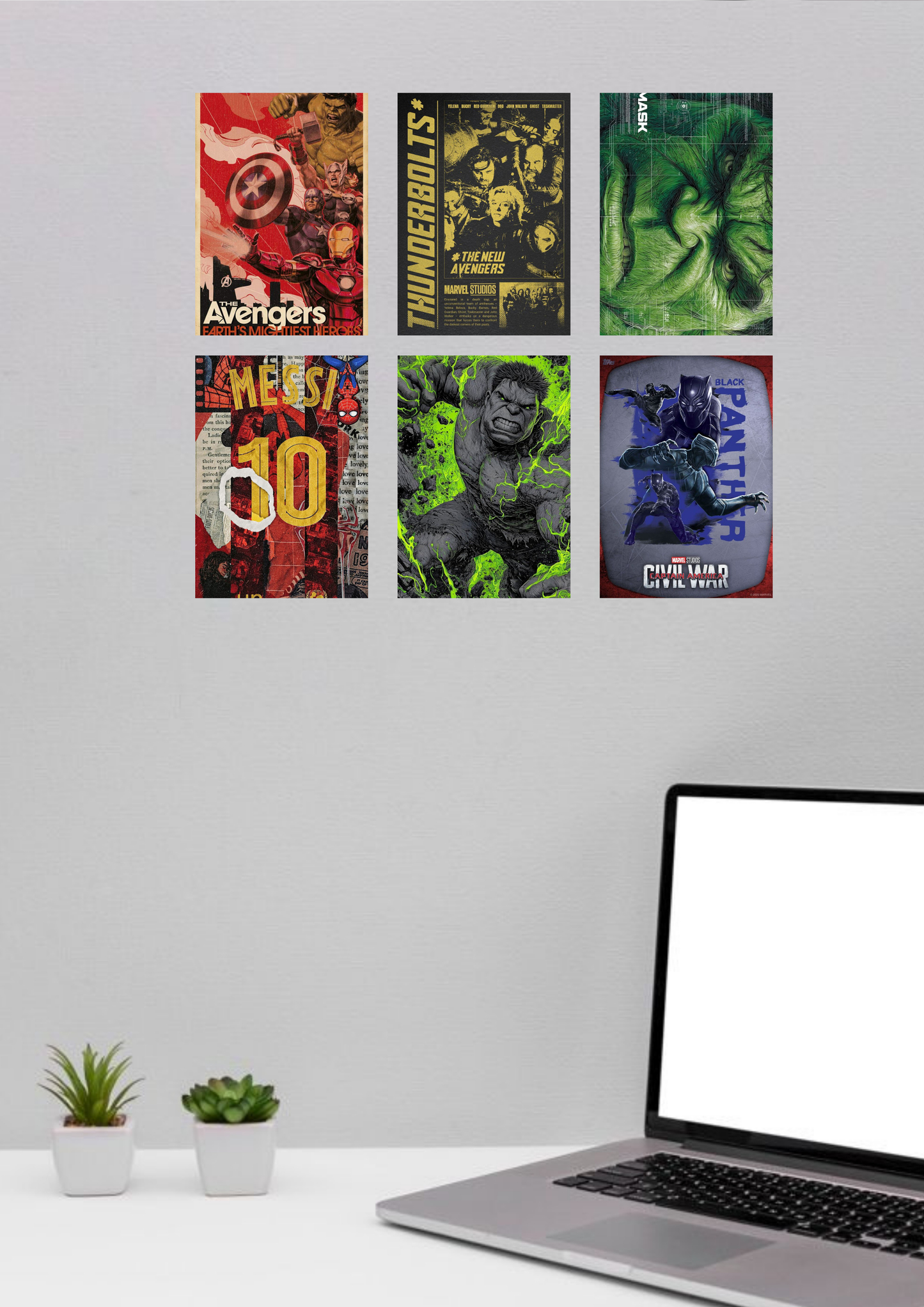 Marvel Universe Poster Collage – 6 Poster Set (A4 Size)