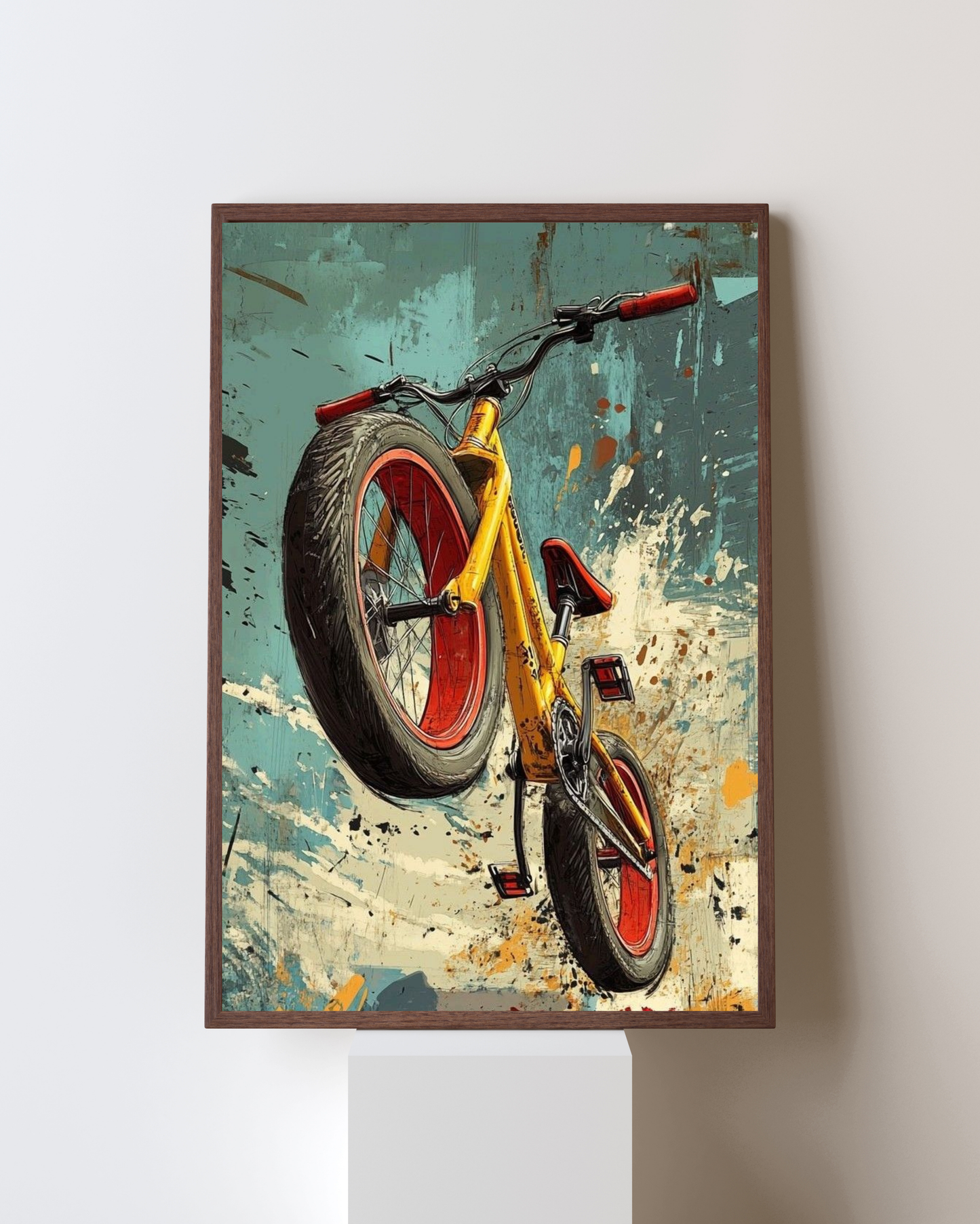 Pop Art Color Splash Sneakers – Vibrant Wall Frame