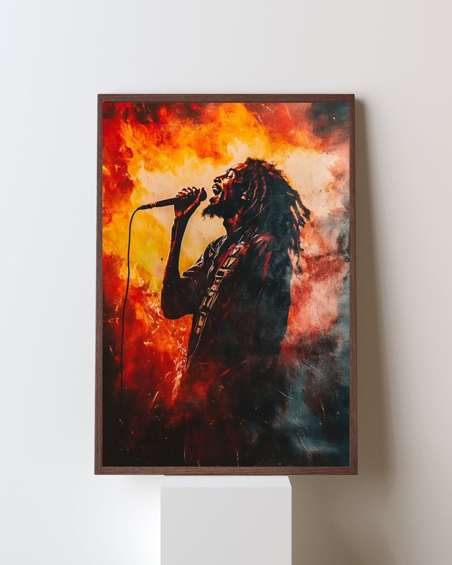 “Fire & Rhythm Pop Culture Art Frame”