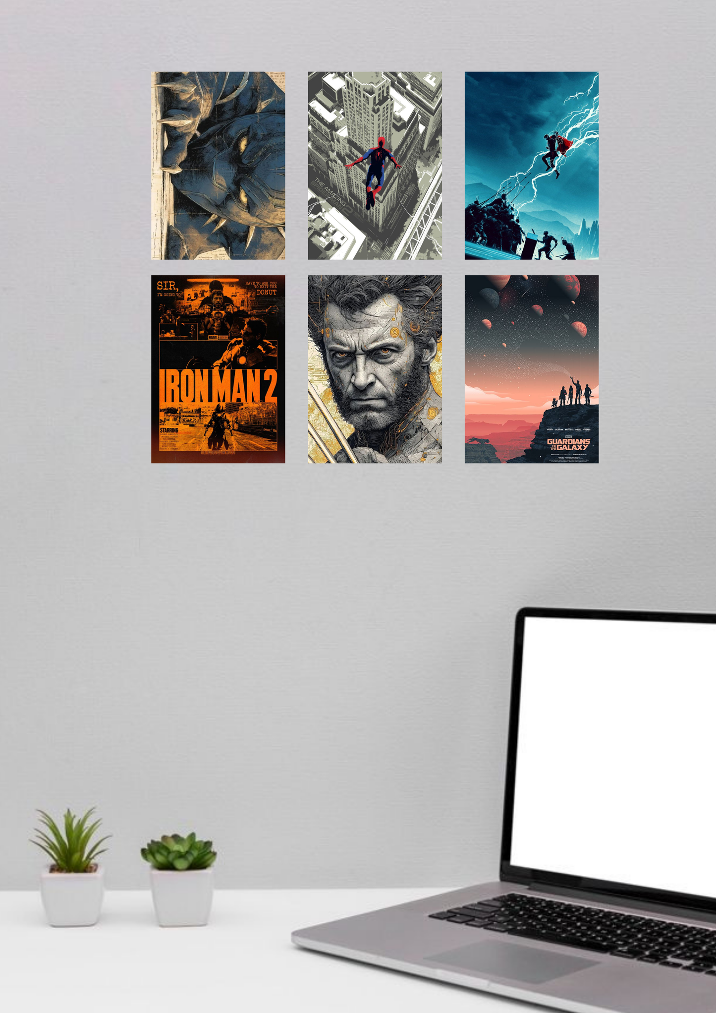 Marvel Heroic Legends – 6 Poster Collage Set (A4 Size)