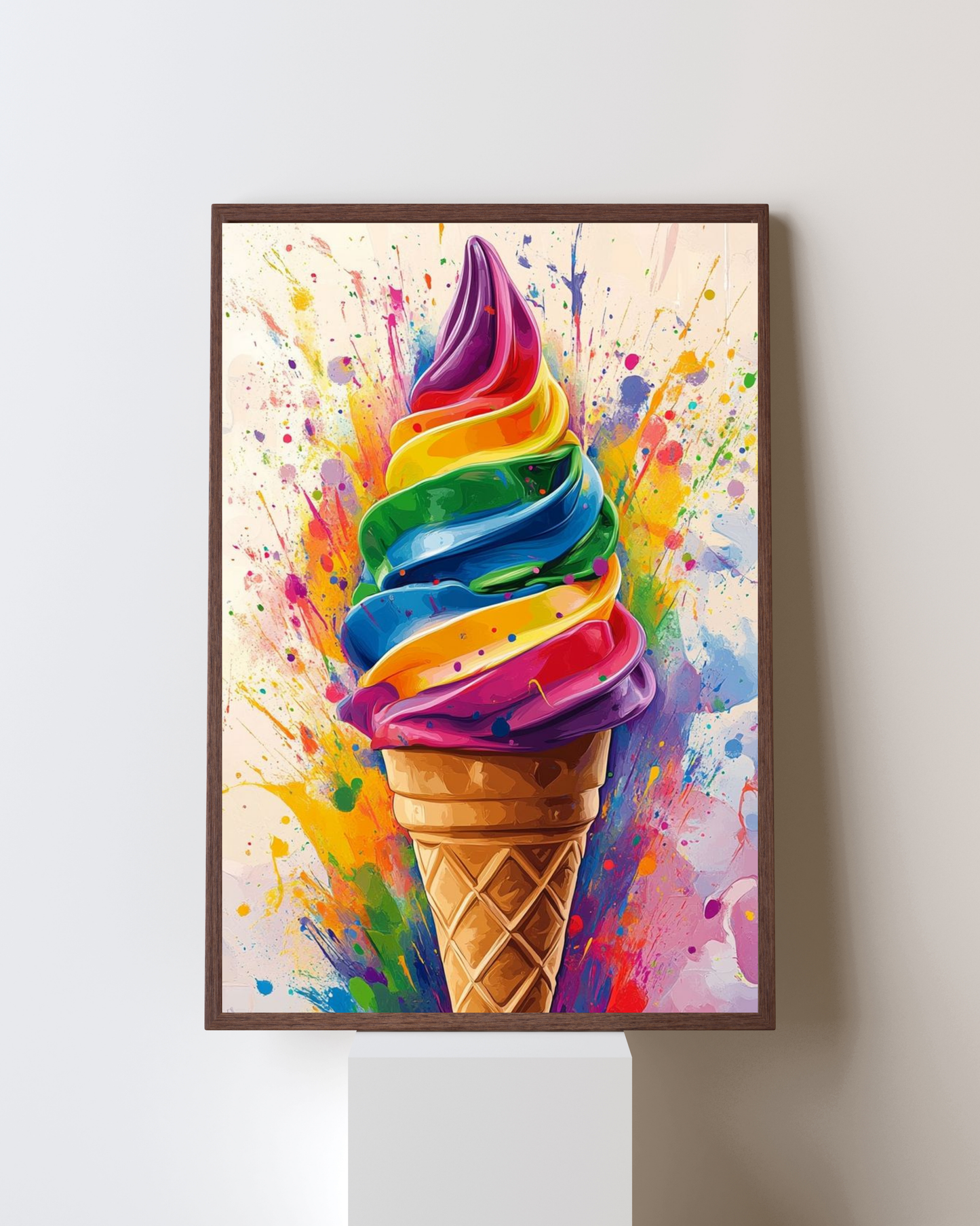 “Rainbow Swirl Pop Art Frame”