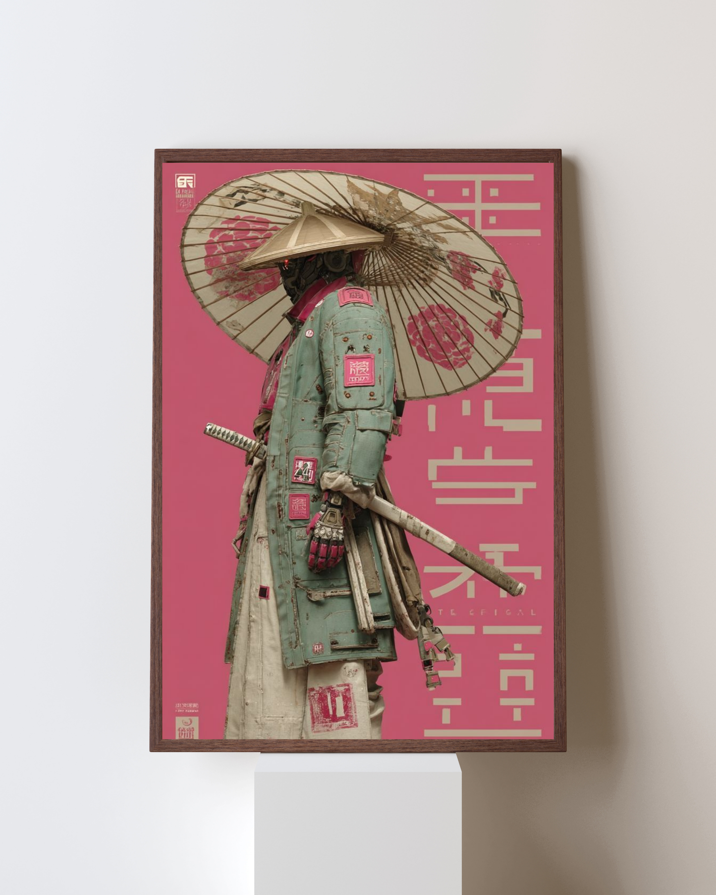 Futuristic Samurai Pop Art Frame