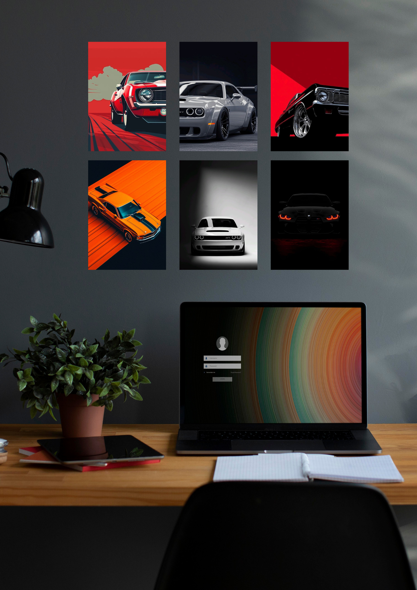 Sports & Muscle Cars Collage Poster Set – 6 A4 Wall Prints | Bold Automotive Collection