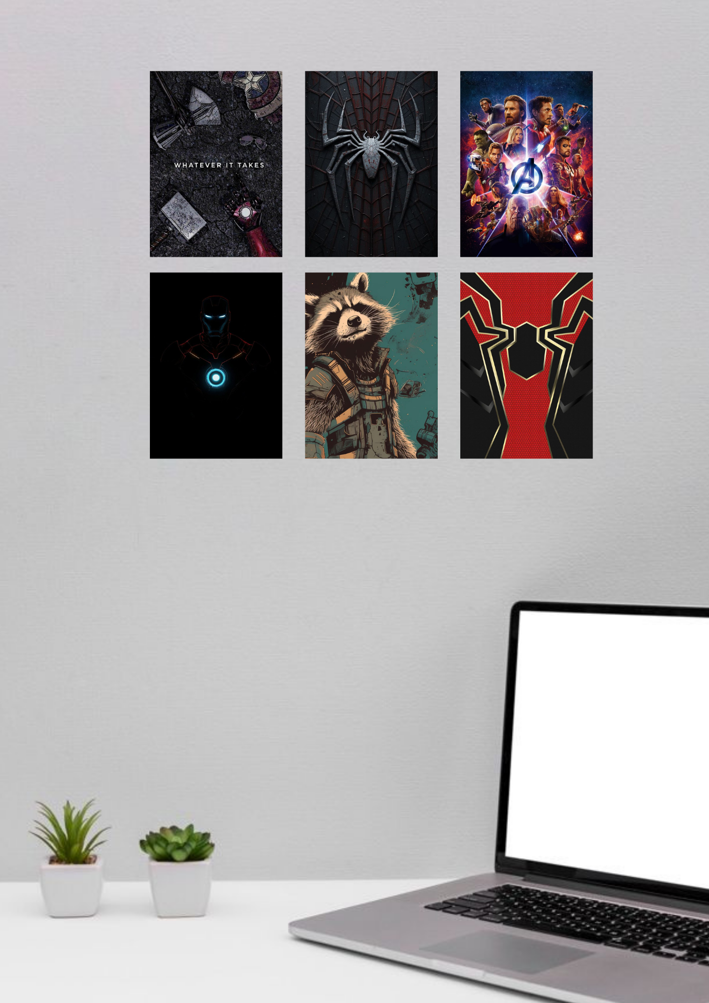 Marvel Edition Poster Collage – 6 Set | A4 Size | Avengers Legacy Wall Art Collection