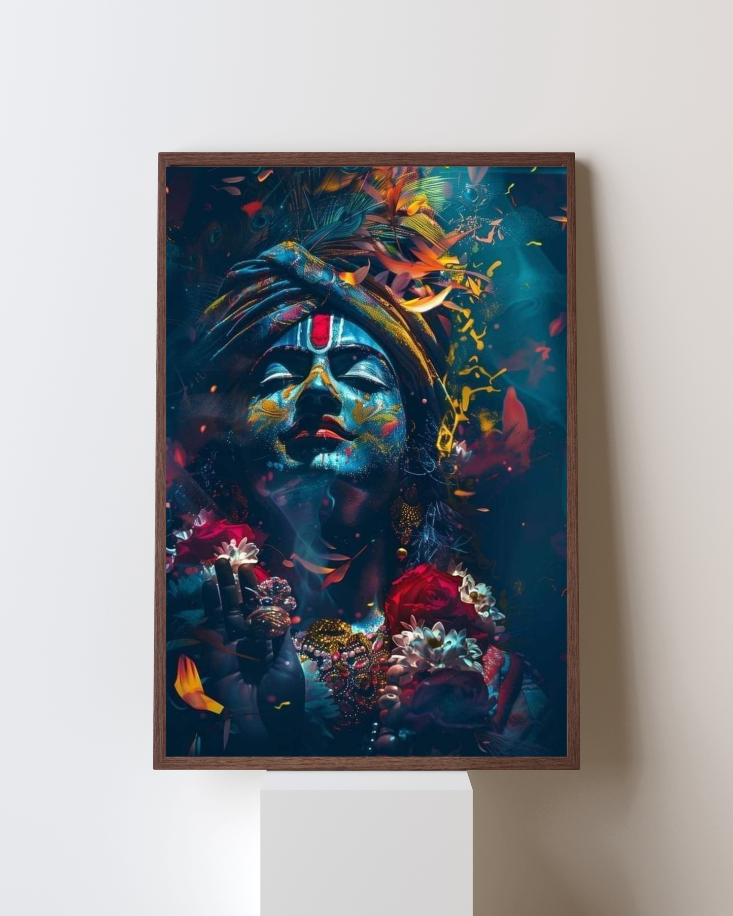 Divine Bliss – Lord Krishna Enlightened Framed Wall Art
