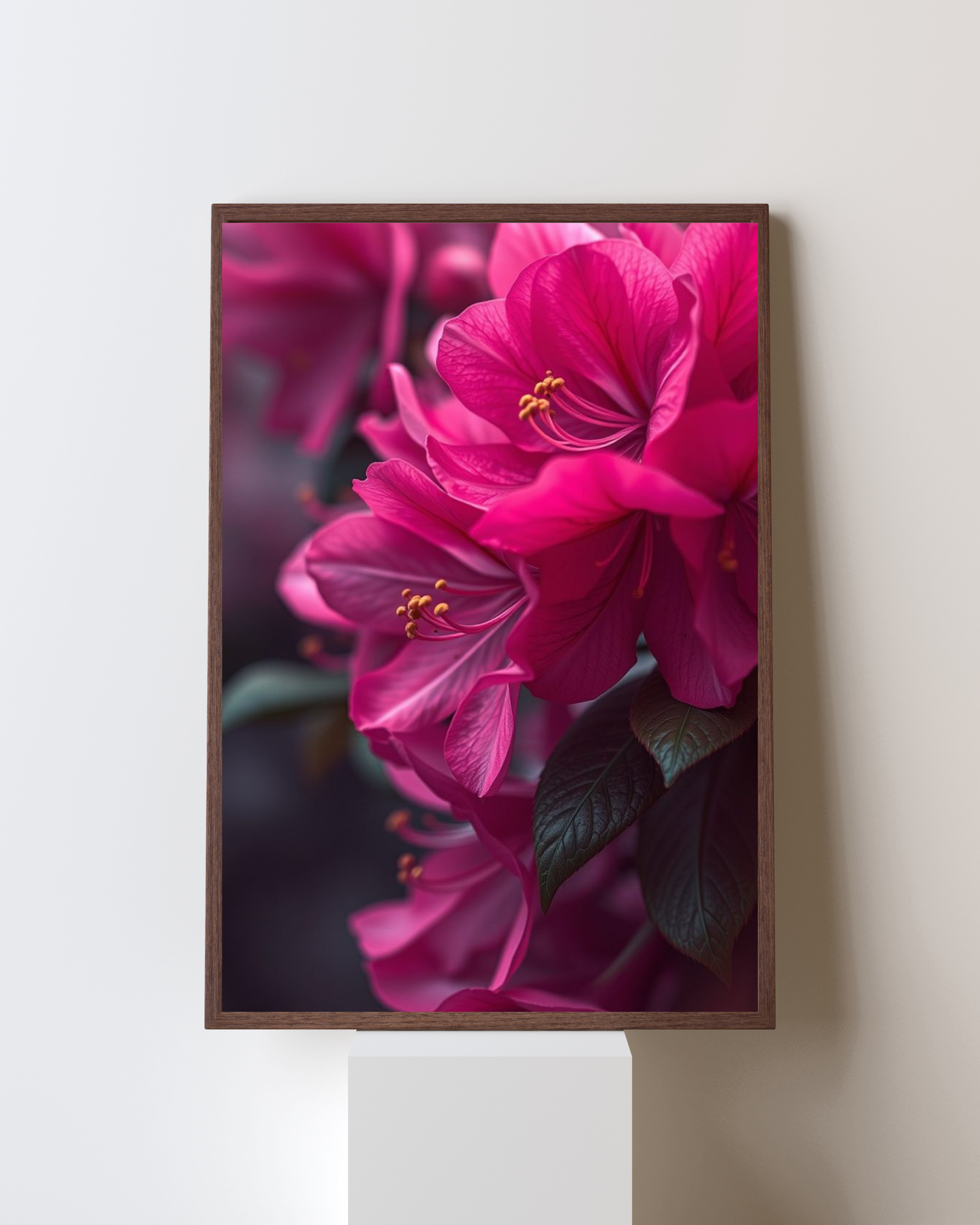 Blooming Frame – “Radiant Petals” Fuchsia Floral Wall Art