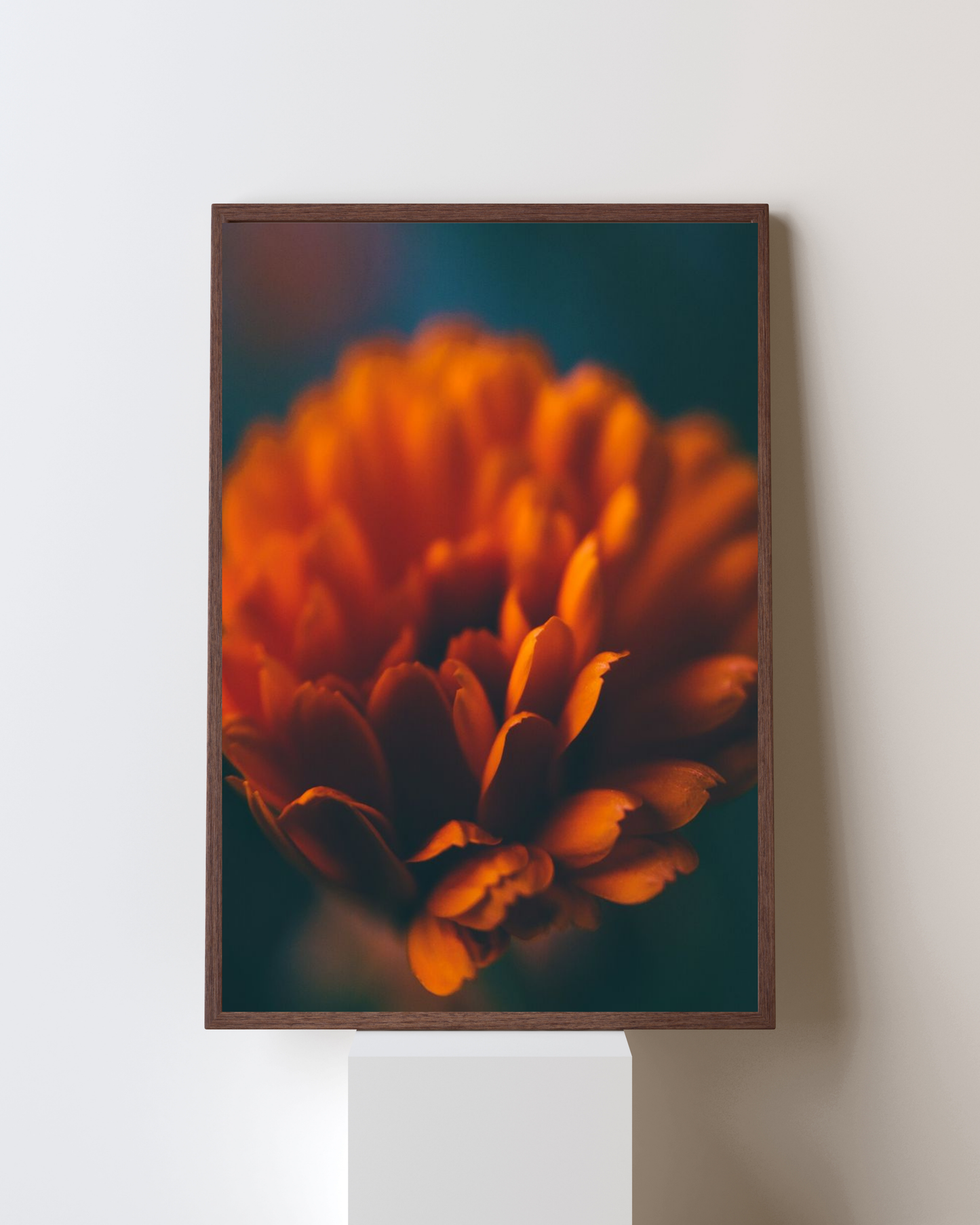 Blooming Frame – “Golden Ember” Floral Wall Art