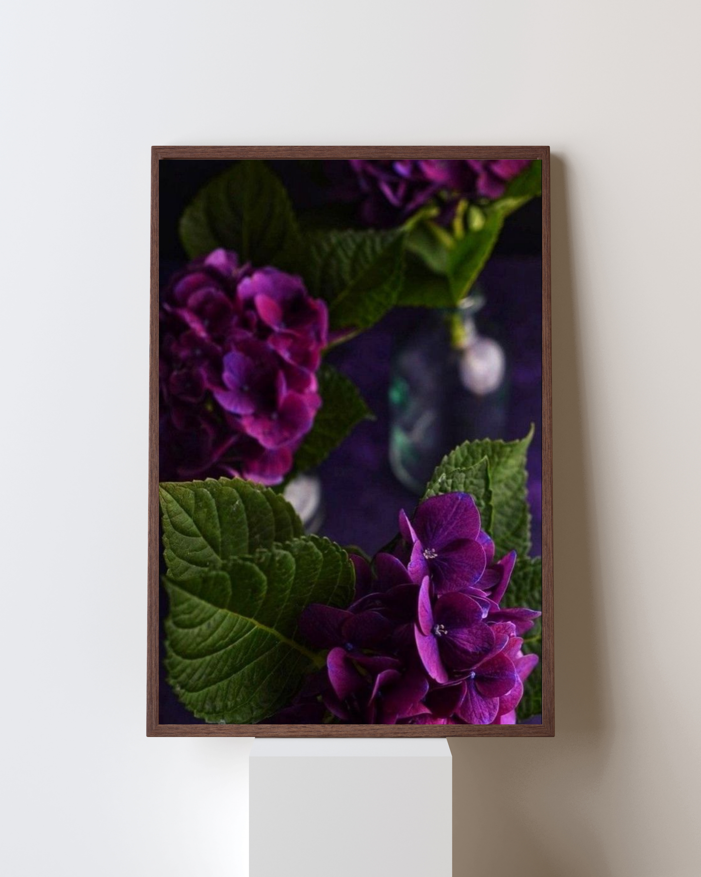 Blooming Frame – “Velvet Bloom” Hydrangea Wall Art