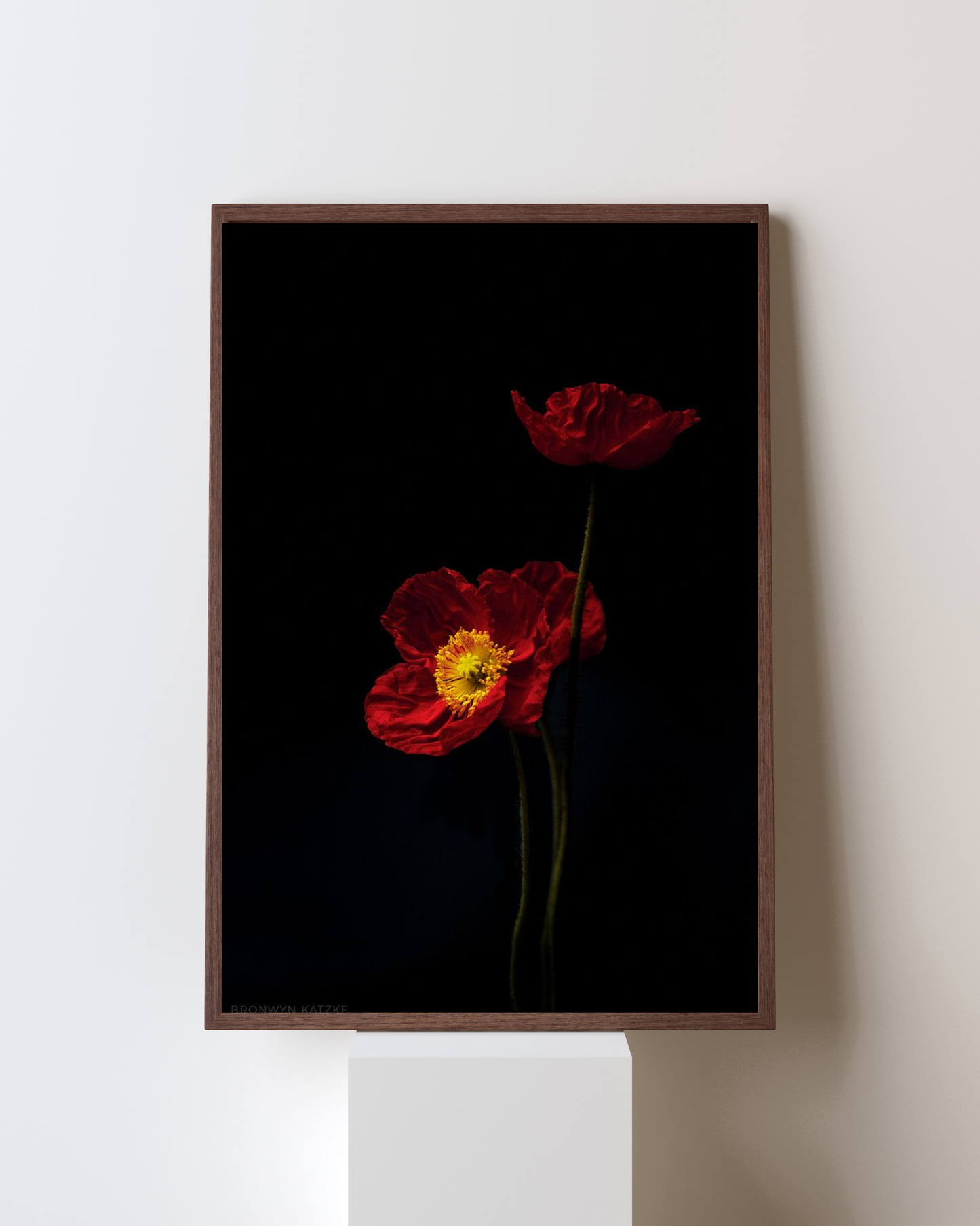 Blooming Frame – “Crimson Grace” Wall Art