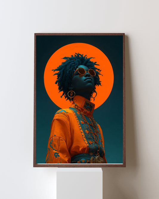 Vibrant Pop Sneaker Art Frame