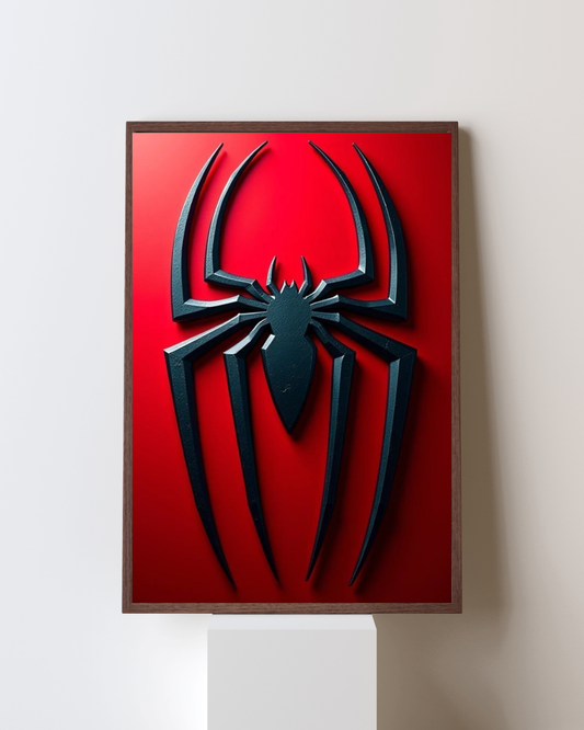Web of Heroism – Spider Emblem Pop Art Frame