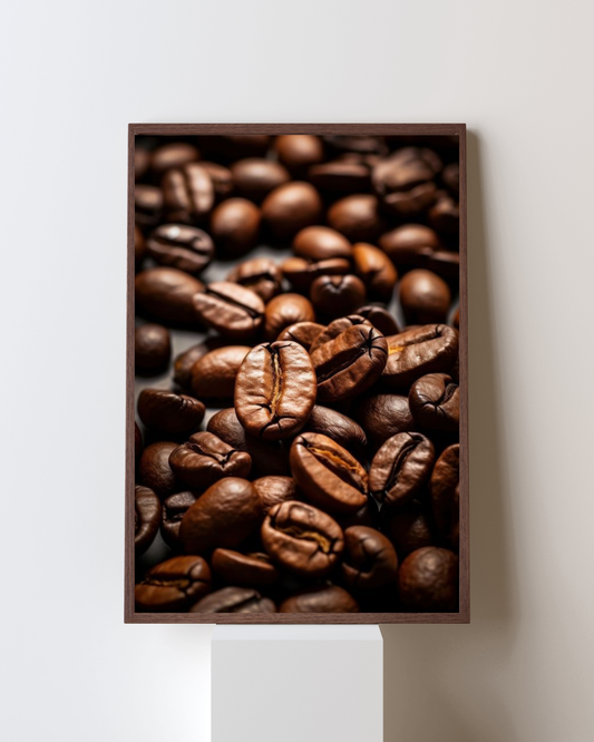 Coffee Bliss – Dark Roast Coffee Bean Wall Art Frame