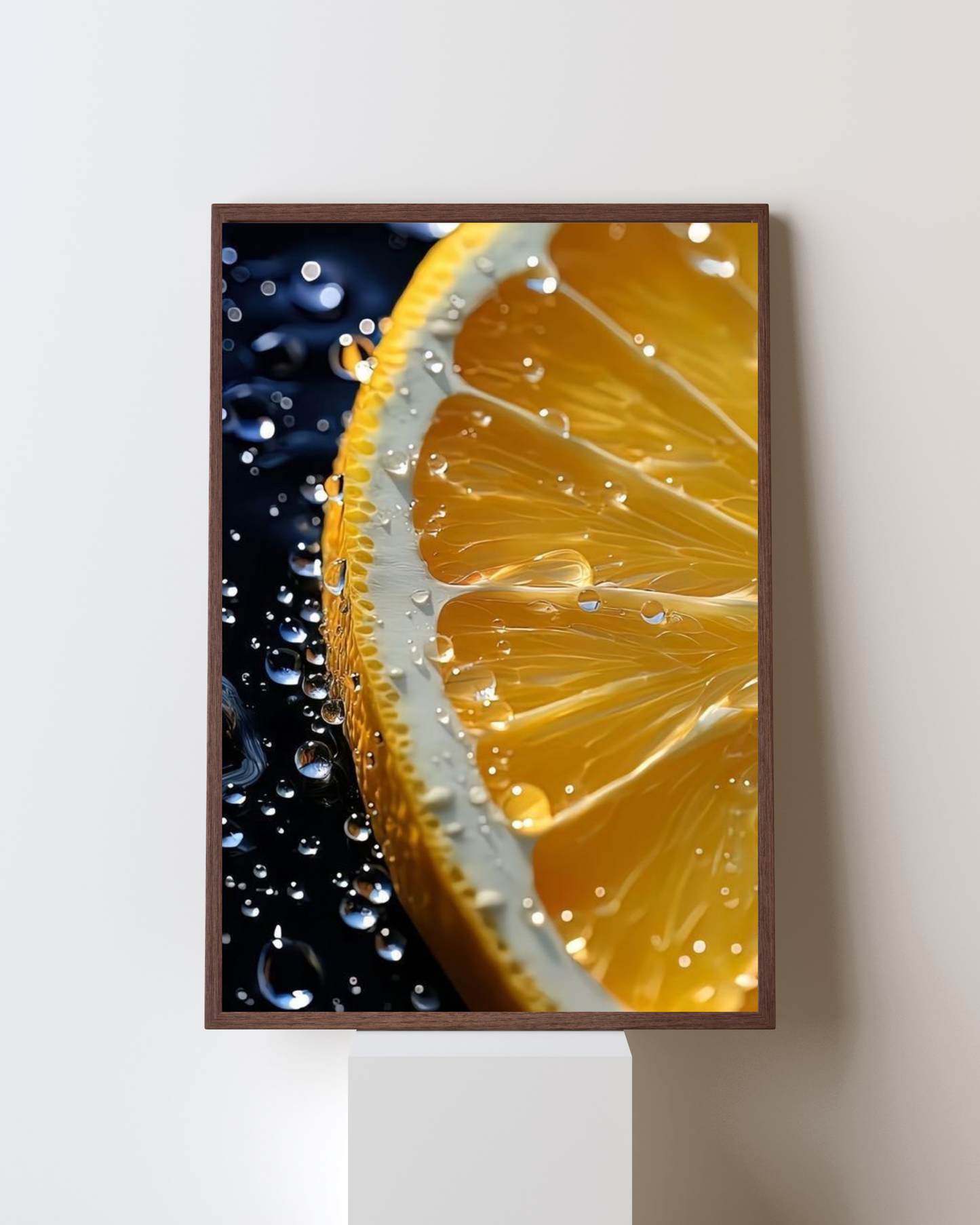 Citrus Splash – Vibrant Lemon Macro Wall Art Frame