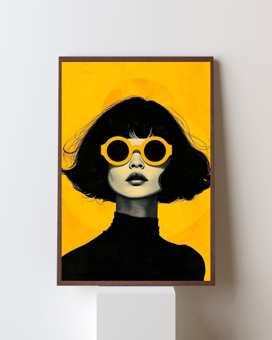 Golden Gaze – Modern Pop Art Portrait Frame