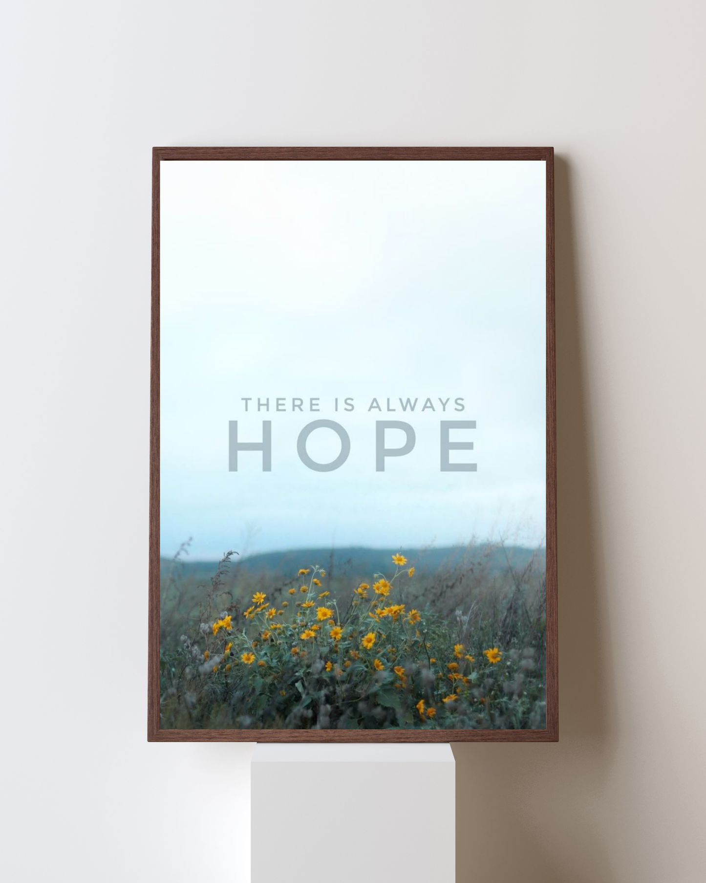 “There Is Always Hope” Inspirational Quote Poster | Minimal Nature Wall Art