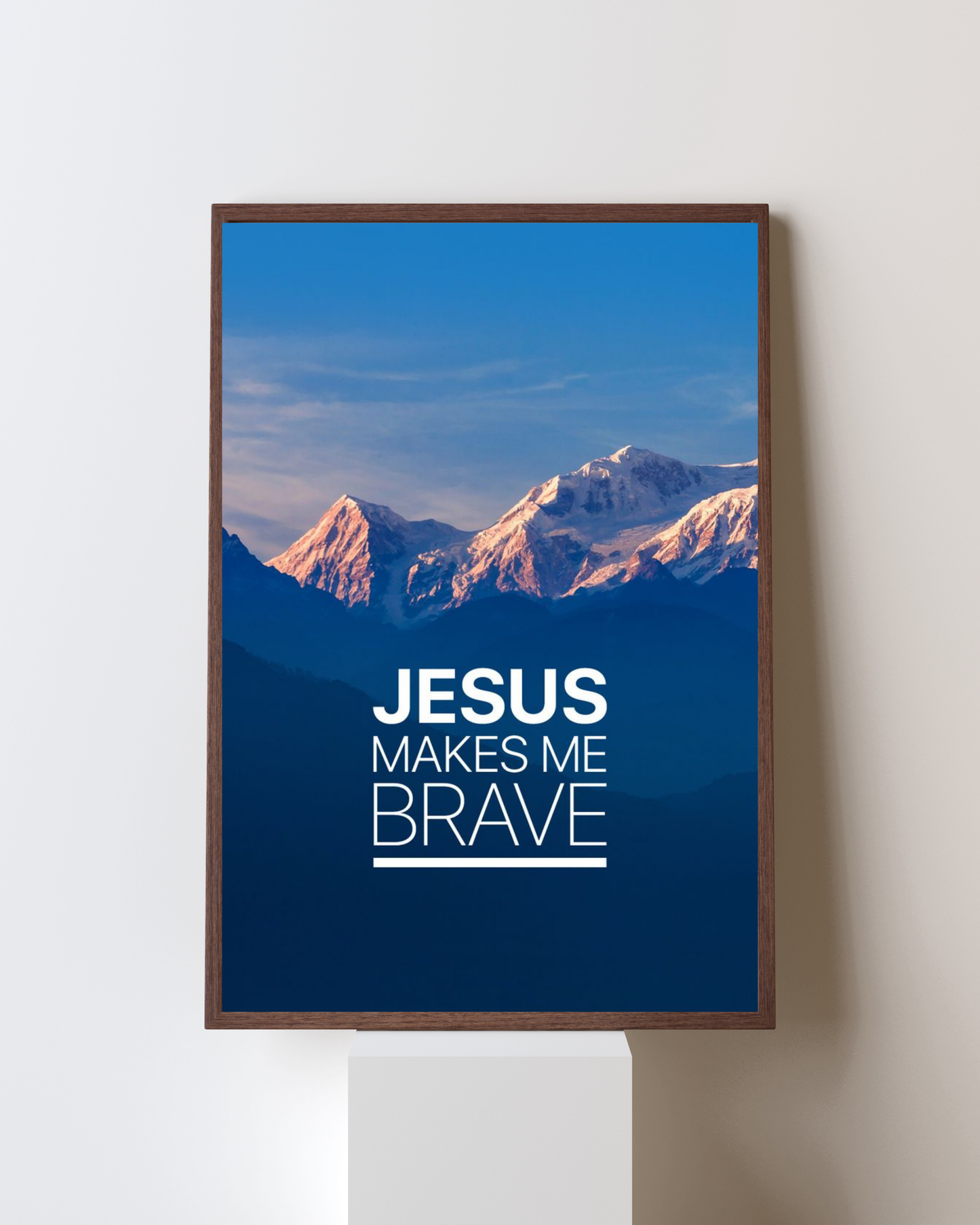 Jesus Makes Me Brave – Christian Wall Art | Faith & Courage Inspirational Frame