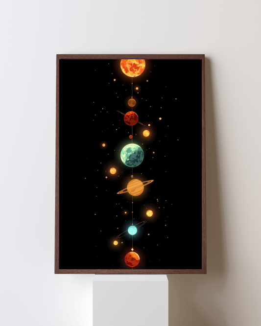 Cosmic Alignment – Solar System Space Art Frame