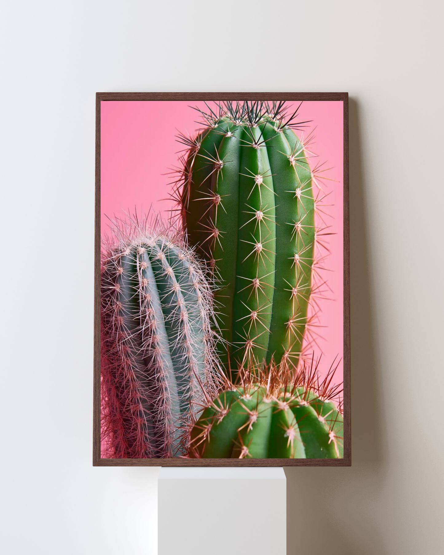 Desert Pop – Vibrant Cactus Wall Art | Modern Botanical Aesthetic Frame