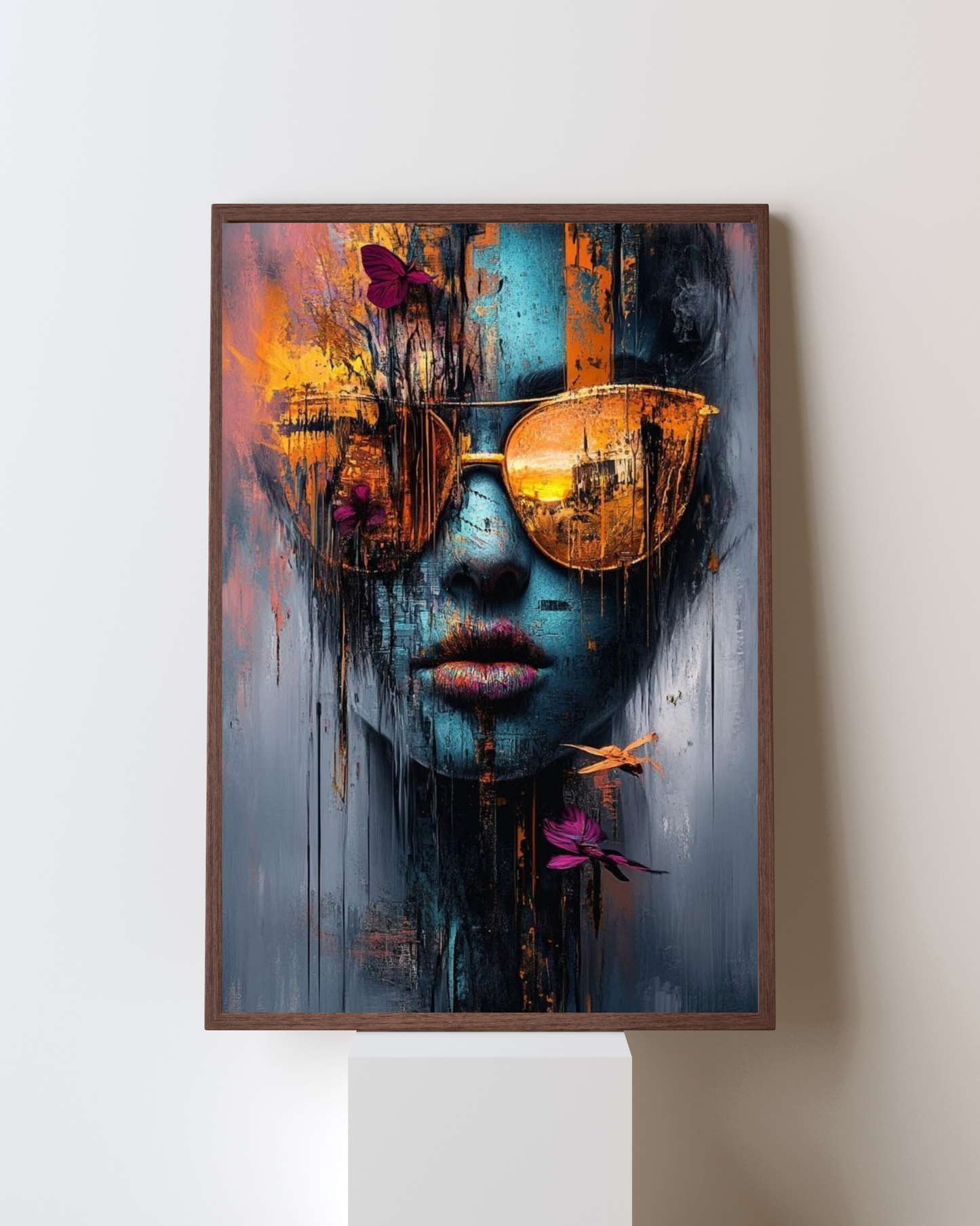 Neon Aura Portrait Frame (Blue & Orange Halo)