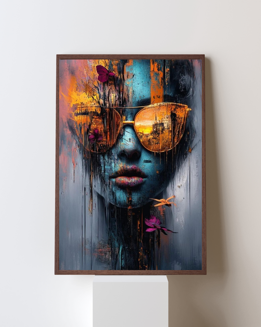 Neon Aura Portrait Frame (Blue & Orange Halo)