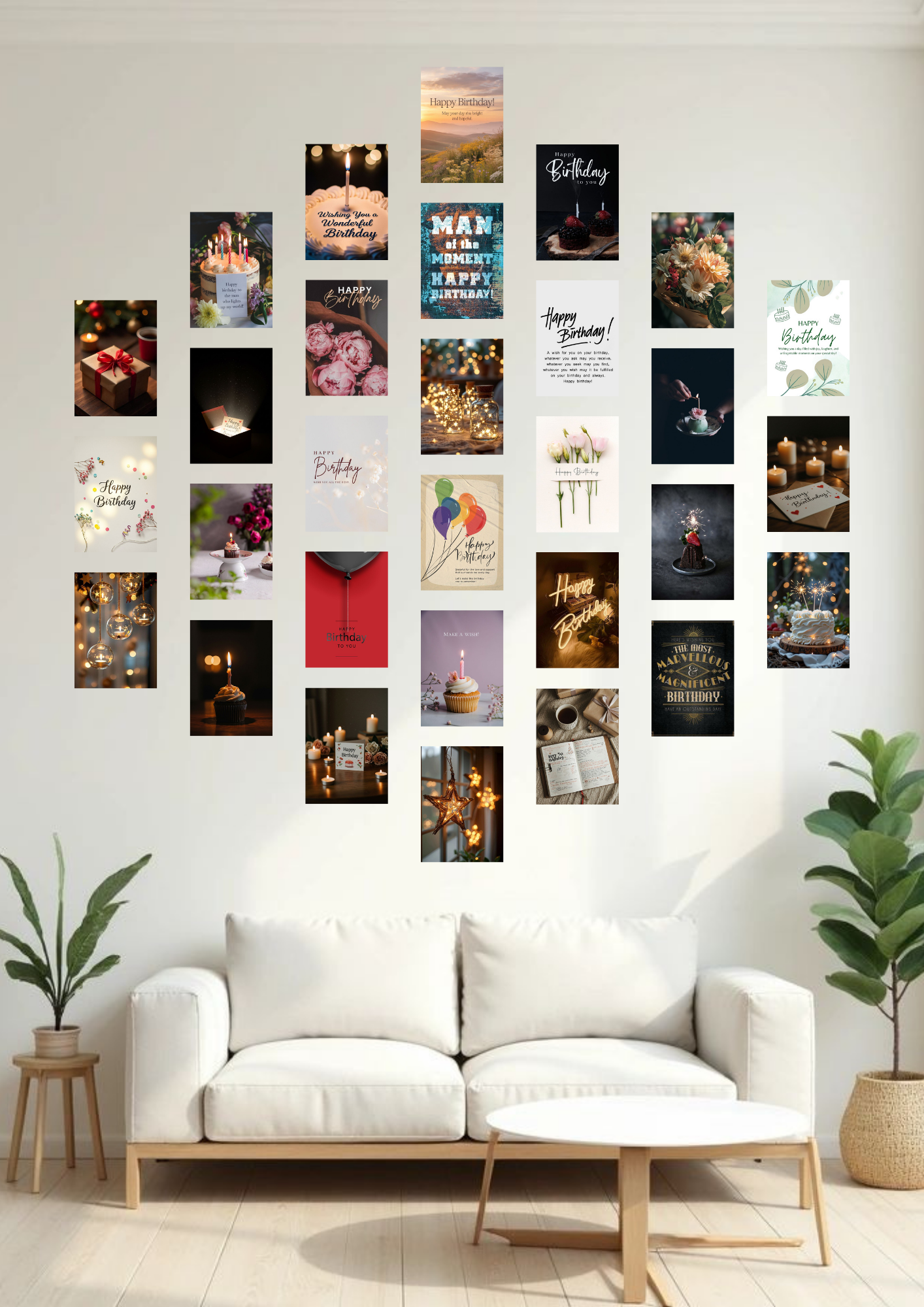 Birthday Edition Collage 30 Set Posters – A6 Size | Celebration & Party Wall Art Collection