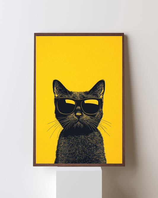 Cool Cat – Minimal Pop Wall Frame