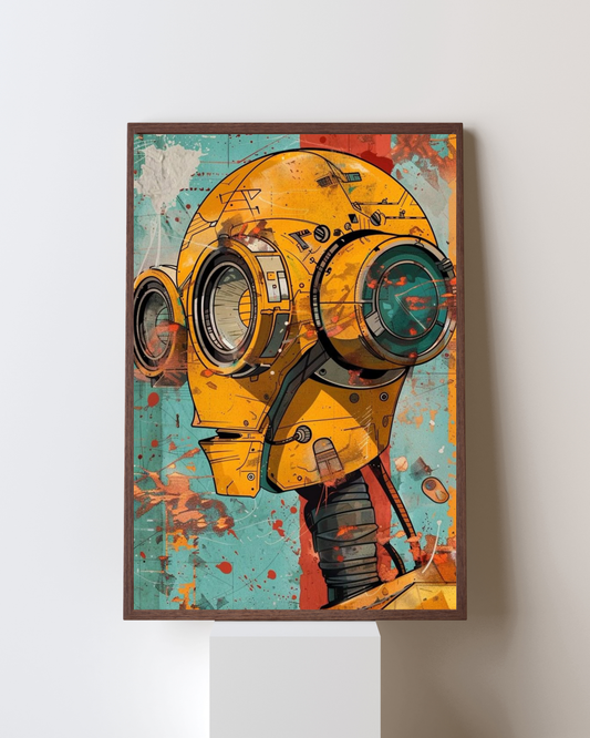 Color Splash Sneakers Pop Culture Frame – Vibrant Wall Art