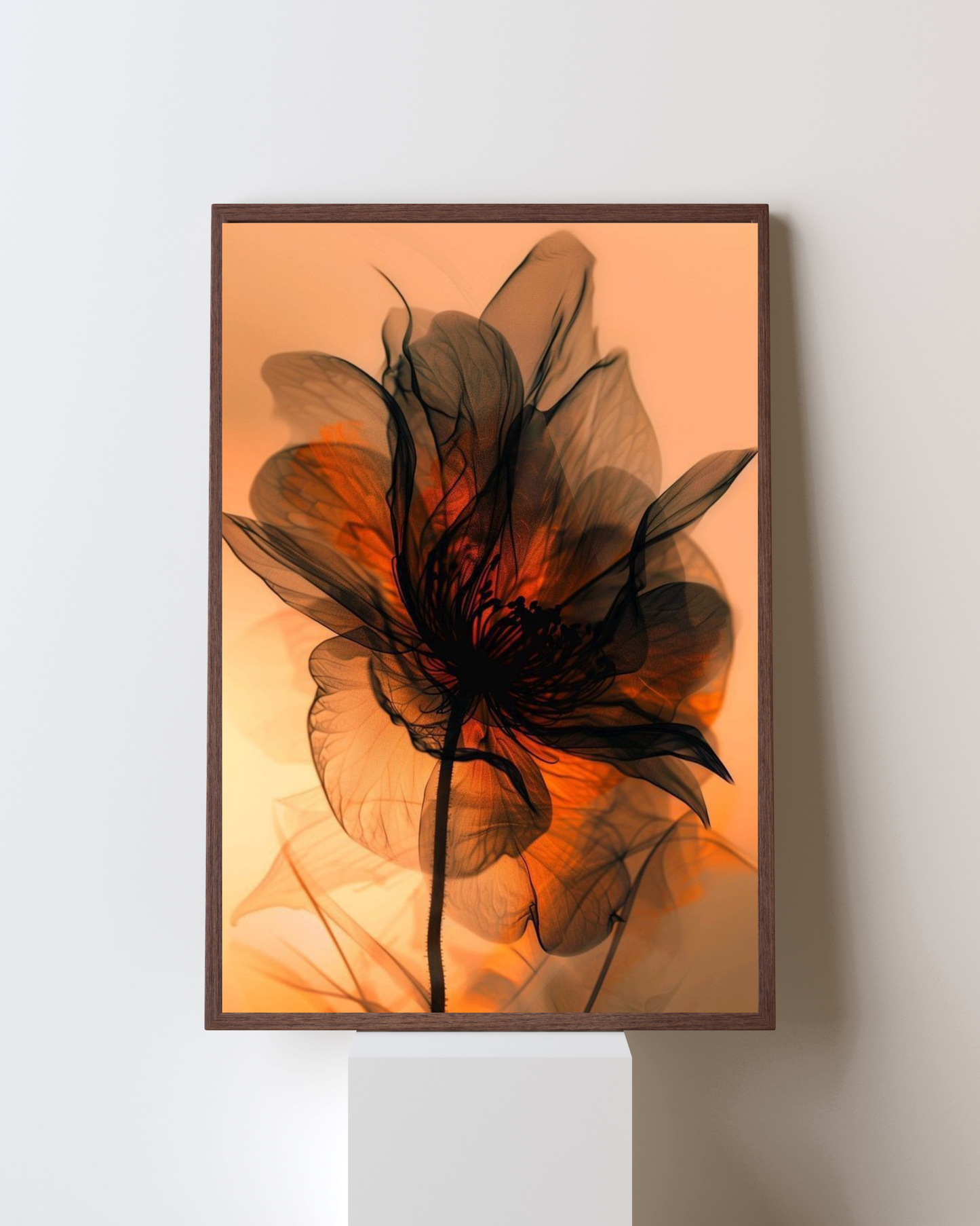 Amber Bloom – Framed Floral Art