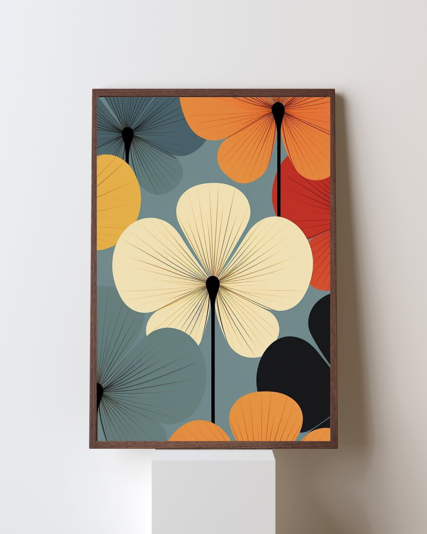 Abstract Floral Wall Frame – Modern Artistic Home Décor