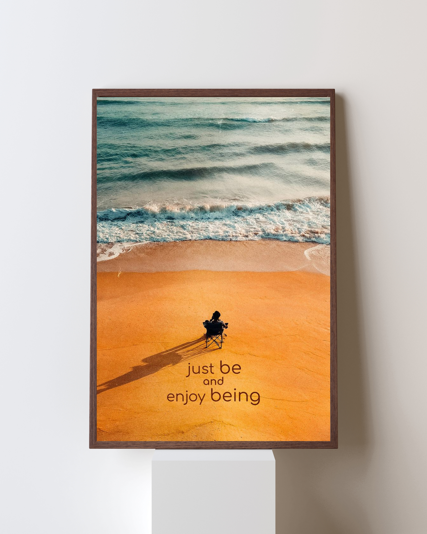 Just Be & Enjoy Being – Minimalist Beach Mindfulness Wall Art
