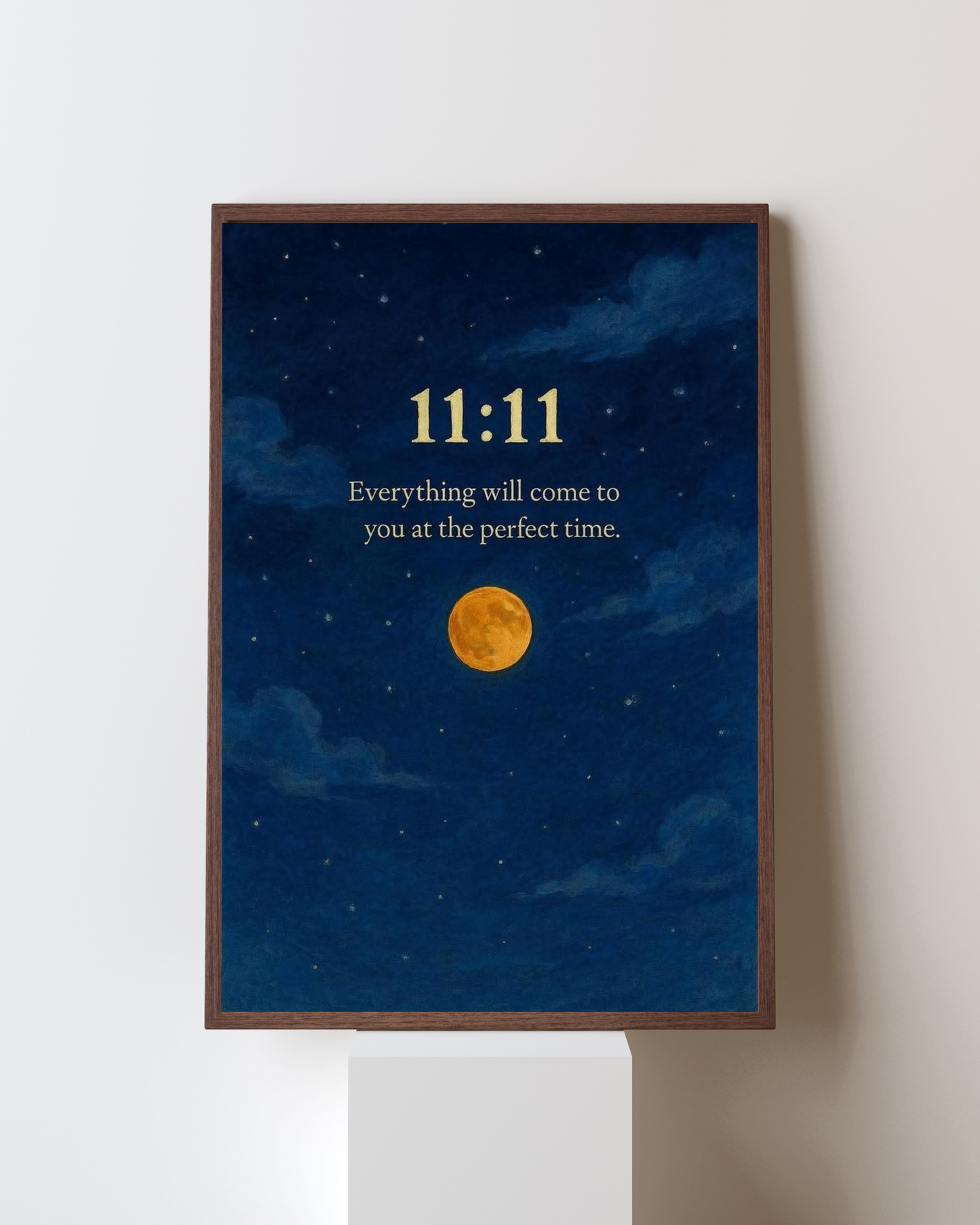 11:11 Angel Number Manifestation Wall Art – Perfect Timing Inspirational Poster