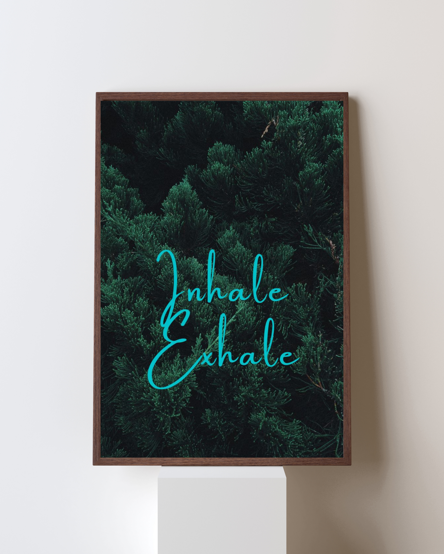 “Inhale Exhale” Mindfulness Wall Art – Calm Breathing Quote Poster