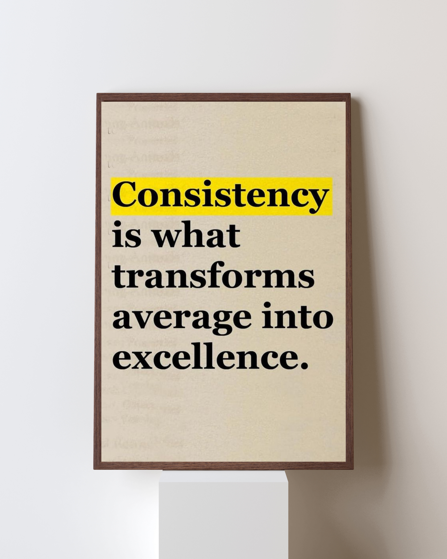 “Consistency” Motivational Quote Poster – Transform Excellence Wall Art