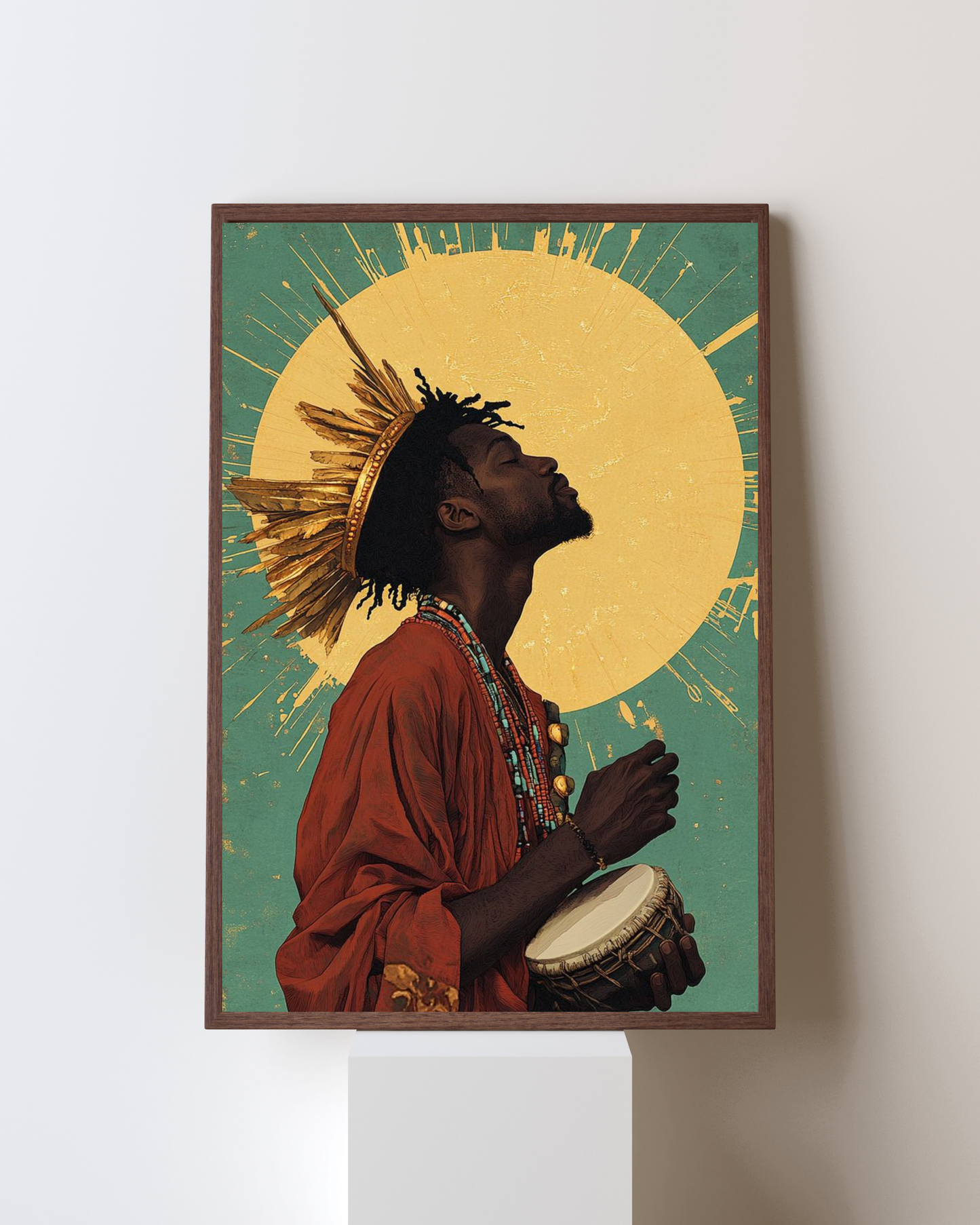 “Golden Rhythm Aura – Pop Culture Art Frame”