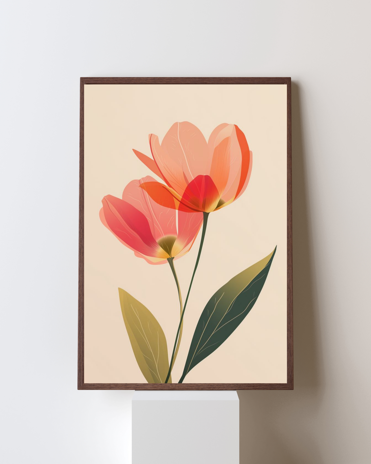 Soft Bloom – Minimal Floral Wall Art Frame