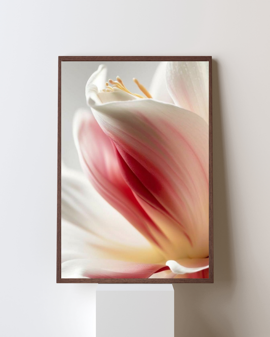 Blooming Frame – Blush Whisper Floral Wall Art | Soft Petal Aesthetic Minimal Decor