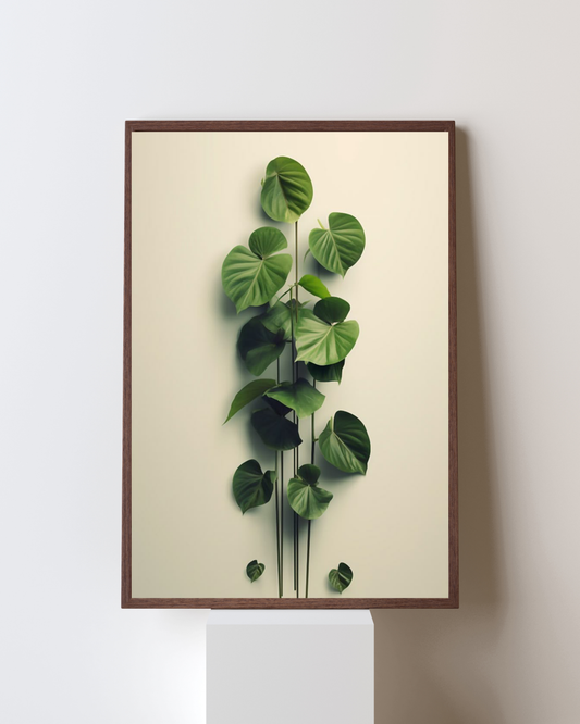Verdant Grace – Minimal Botanical Wall Art Frame