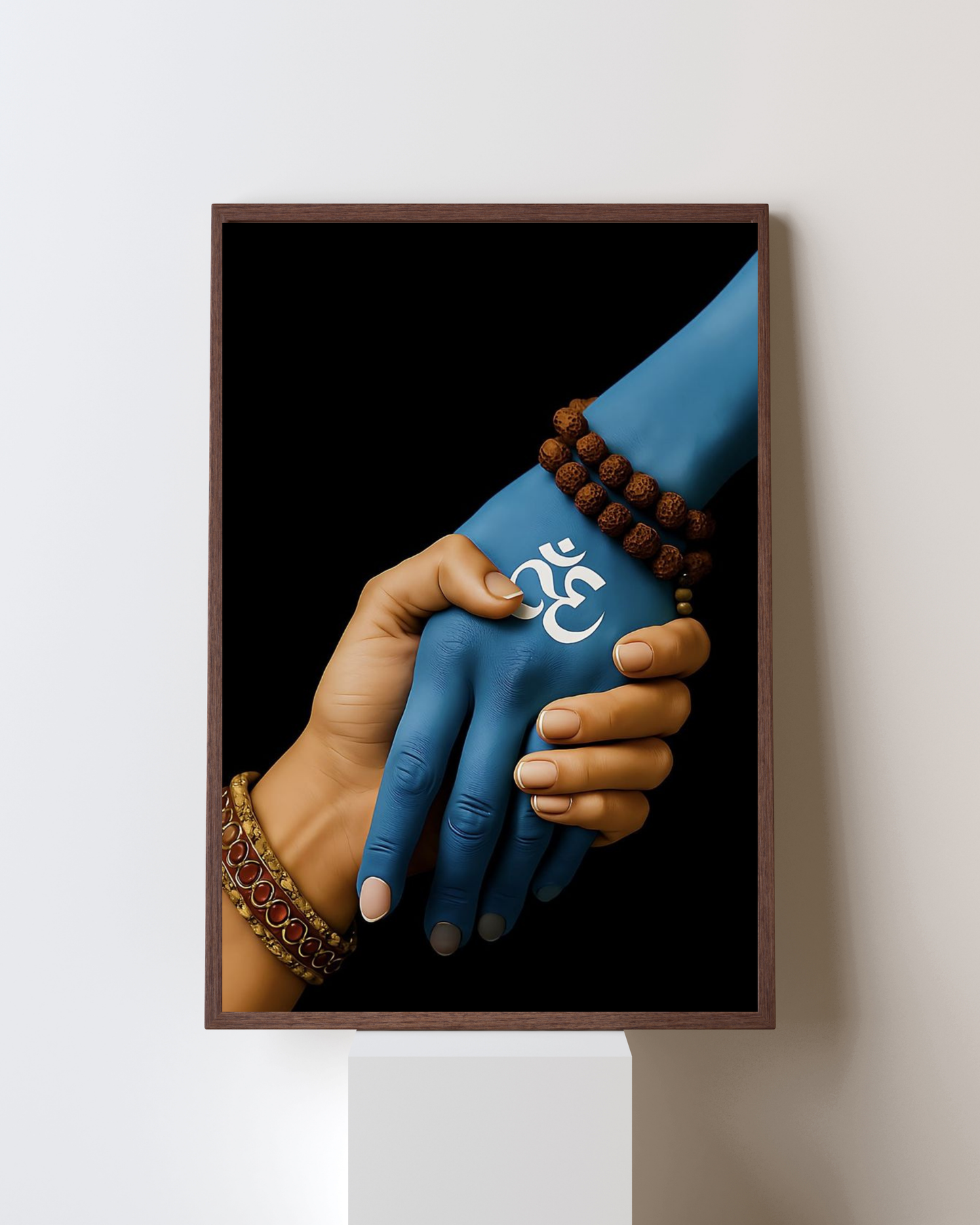 Eternal Bond – Shiva & Parvati Divine Hands Framed Wall Art