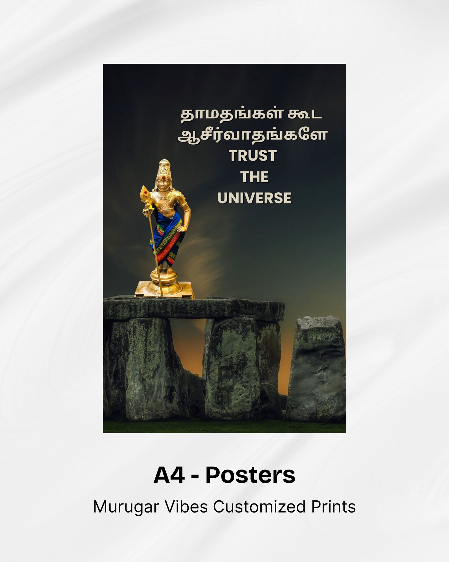 Murugar Vibes A4 Posters Combo – Set of 6 Divine Motivational Prints