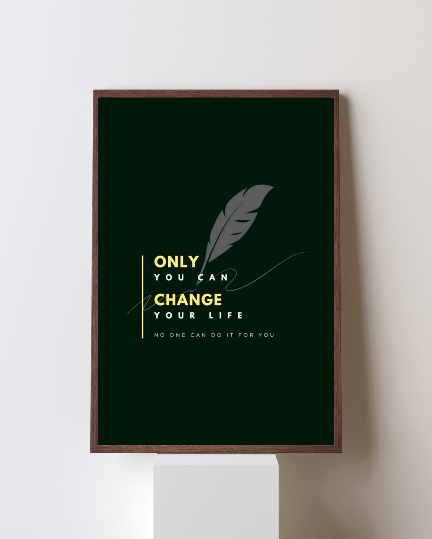 Only You Can Change Your Life” Motivational Wall Art | Self-Empowerment Quote Poster