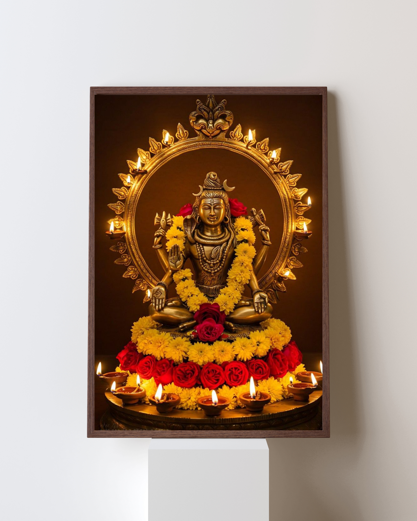 Eternal Light – Lord Shiva in Divine Aura Framed Wall Art