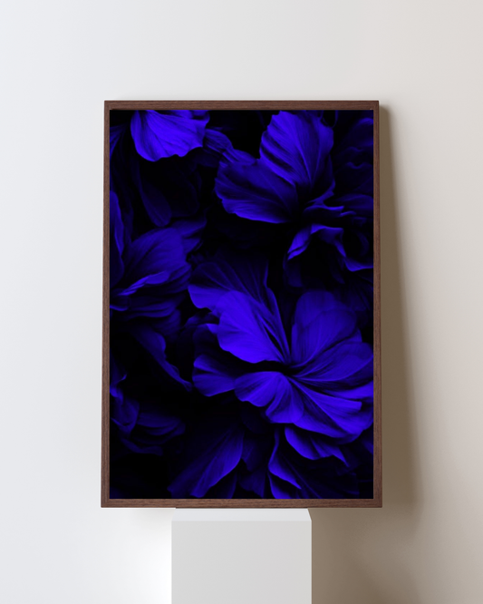 Blooming Frame – “Midnight Bloom” Abstract Floral Wall Art