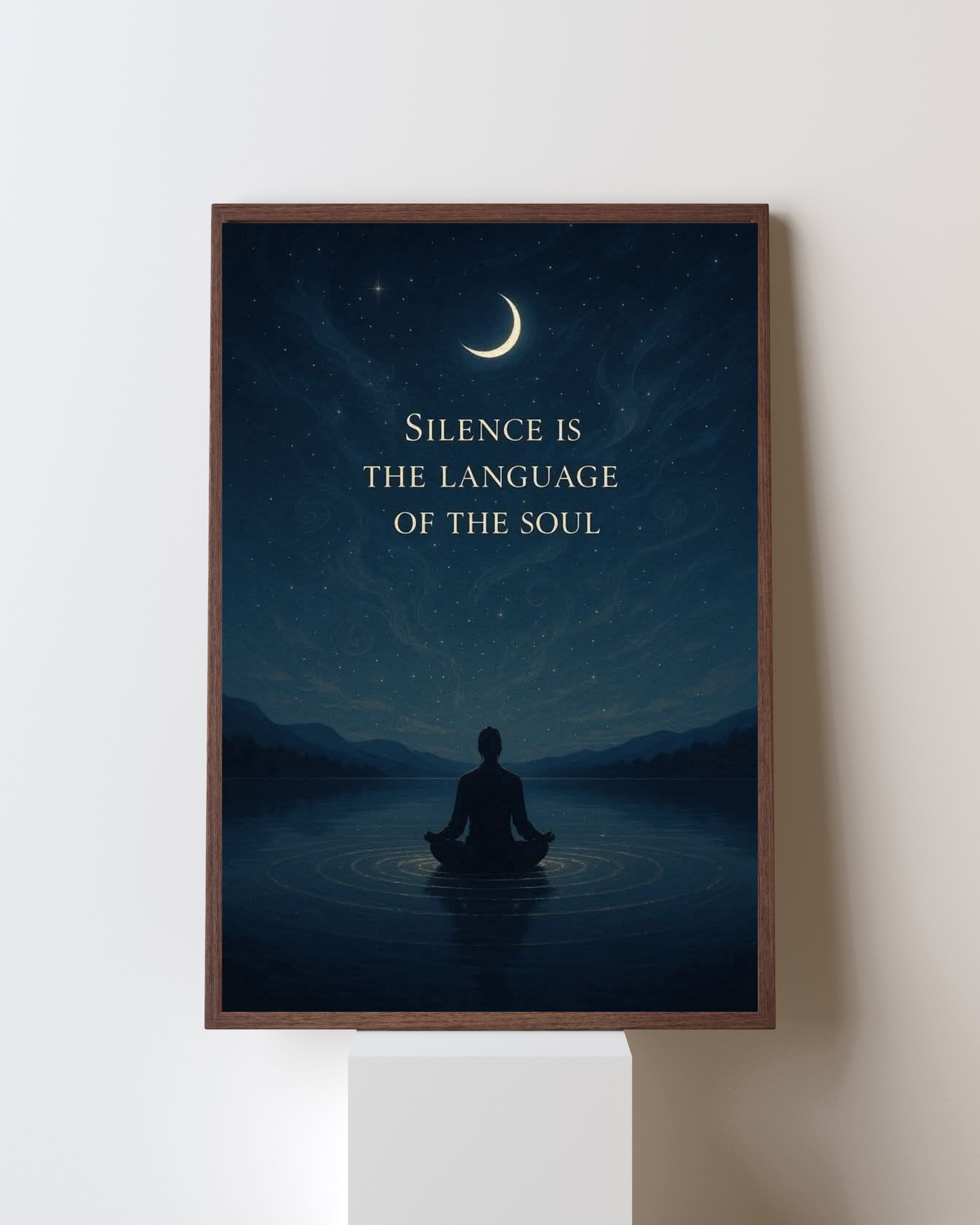 “Silence Is the Language of the Soul” Meditation Poster | Calm & Mindful Wall Art