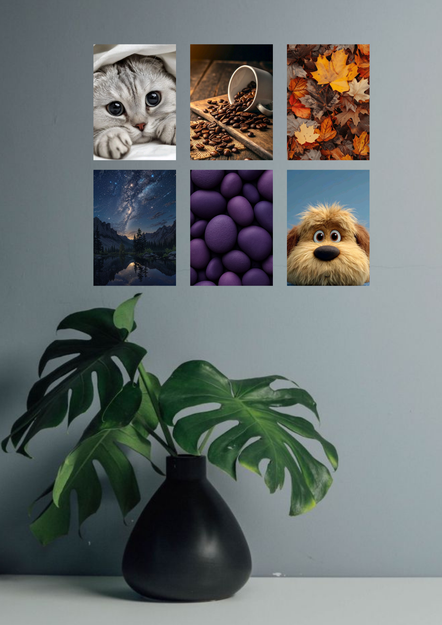 Minimalist Aesthetic Poster Collage – 6 Set | A4 Size | Cozy Soul Wall Art Collection