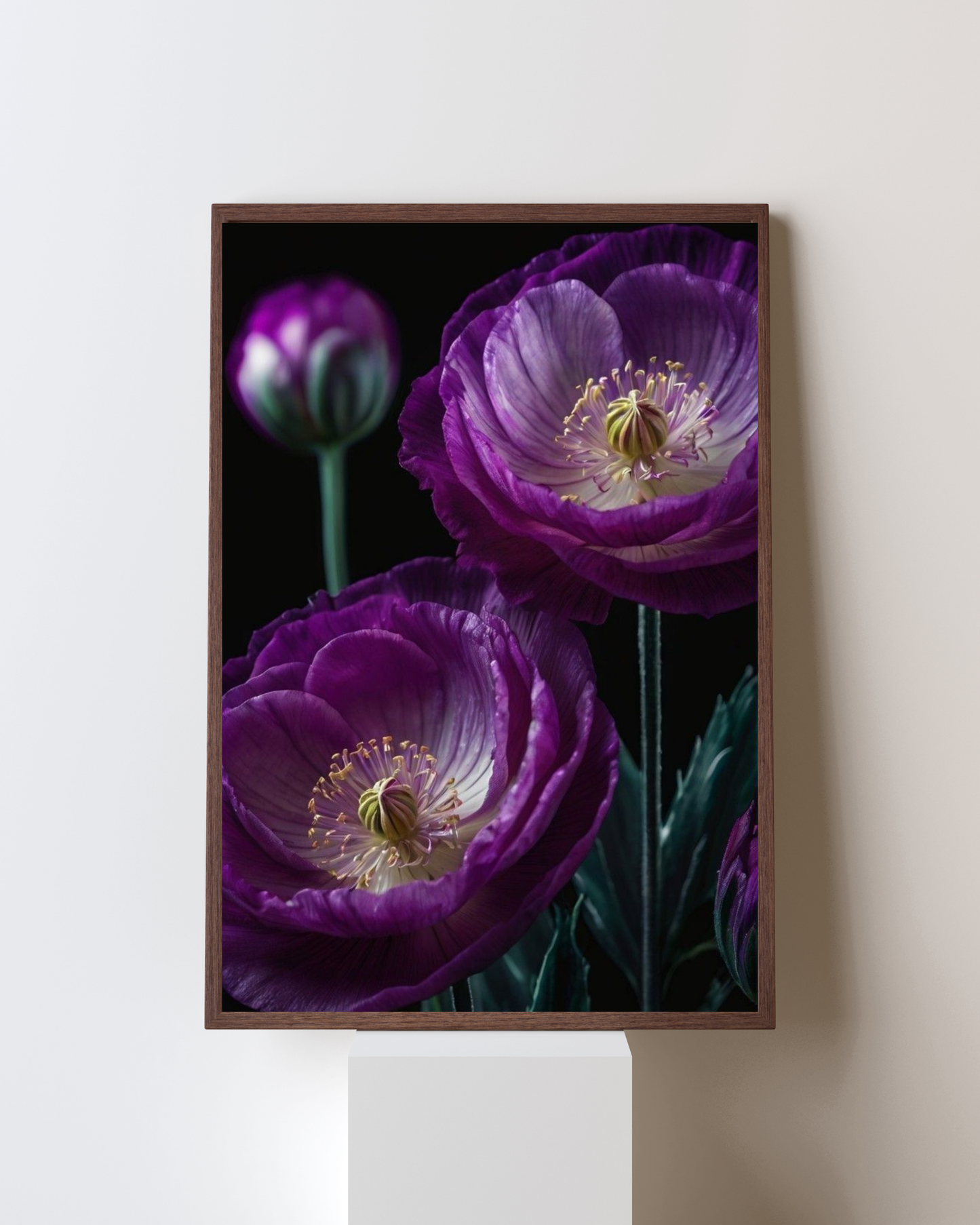 Blooming Frame – “Amethyst Bloom” Floral Wall Art