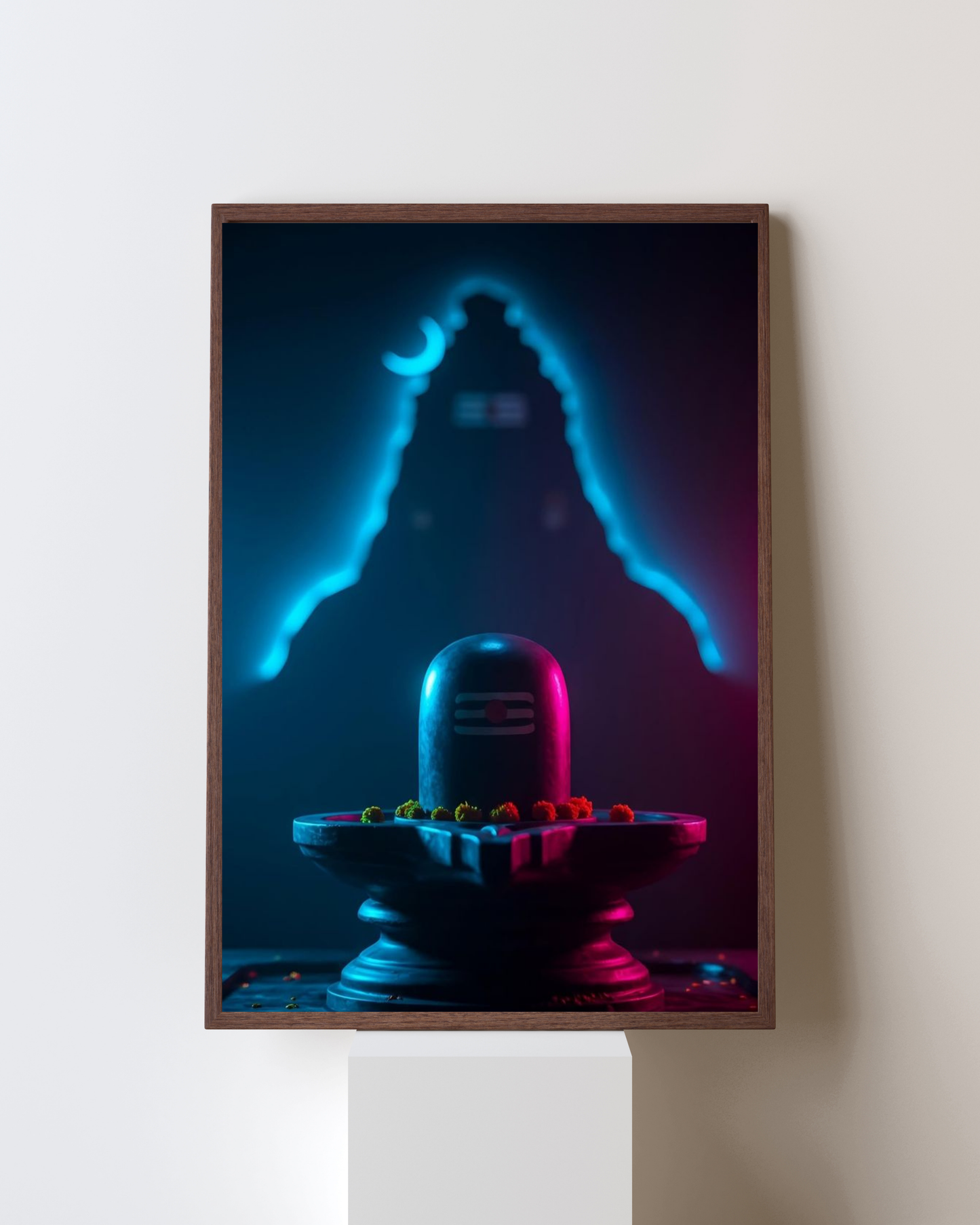 Divine Shivling Aura – Lord Shiva Energy Wall Frame