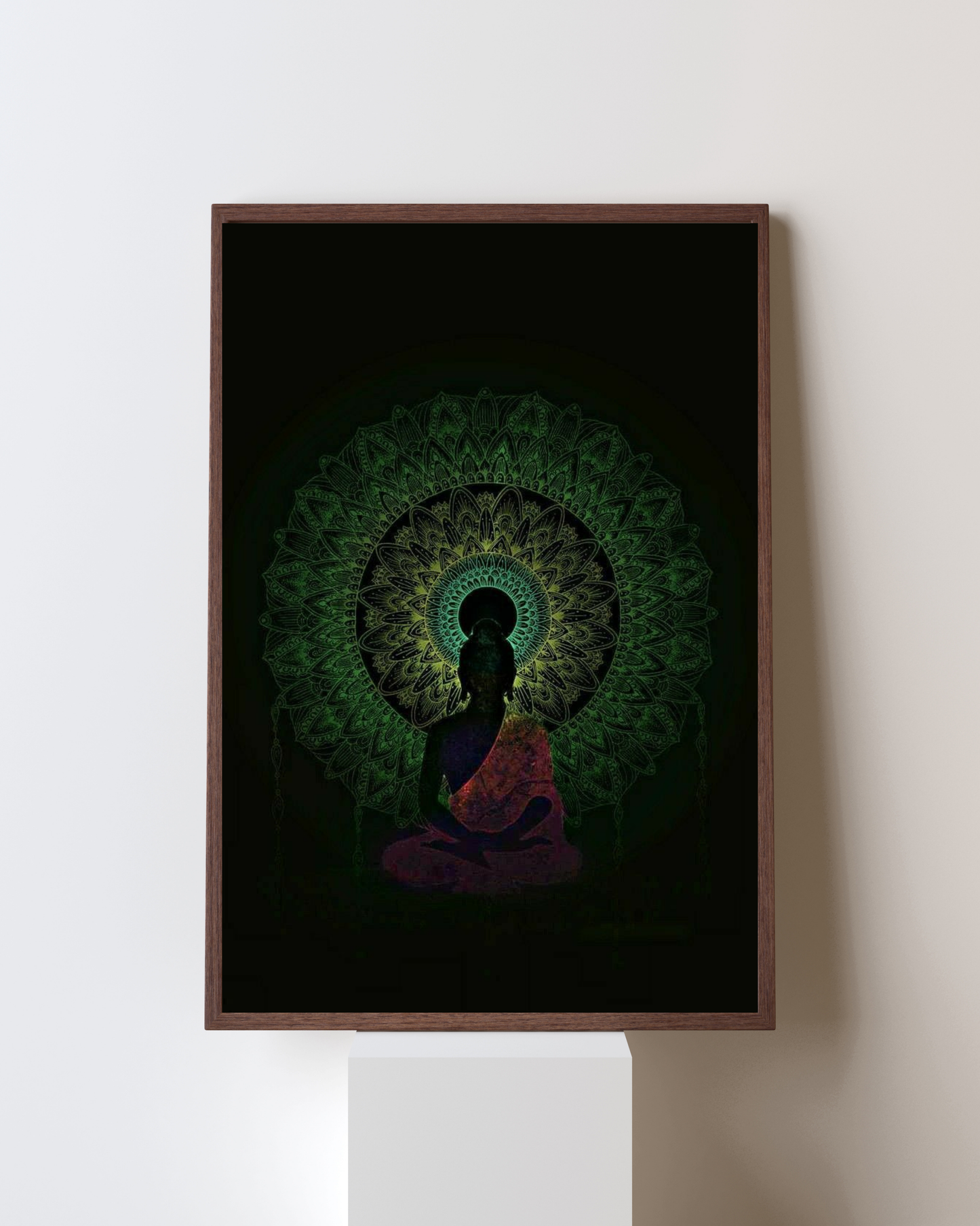 Ethereal Enlightenment – Mandala Buddha Meditation Wall Frame