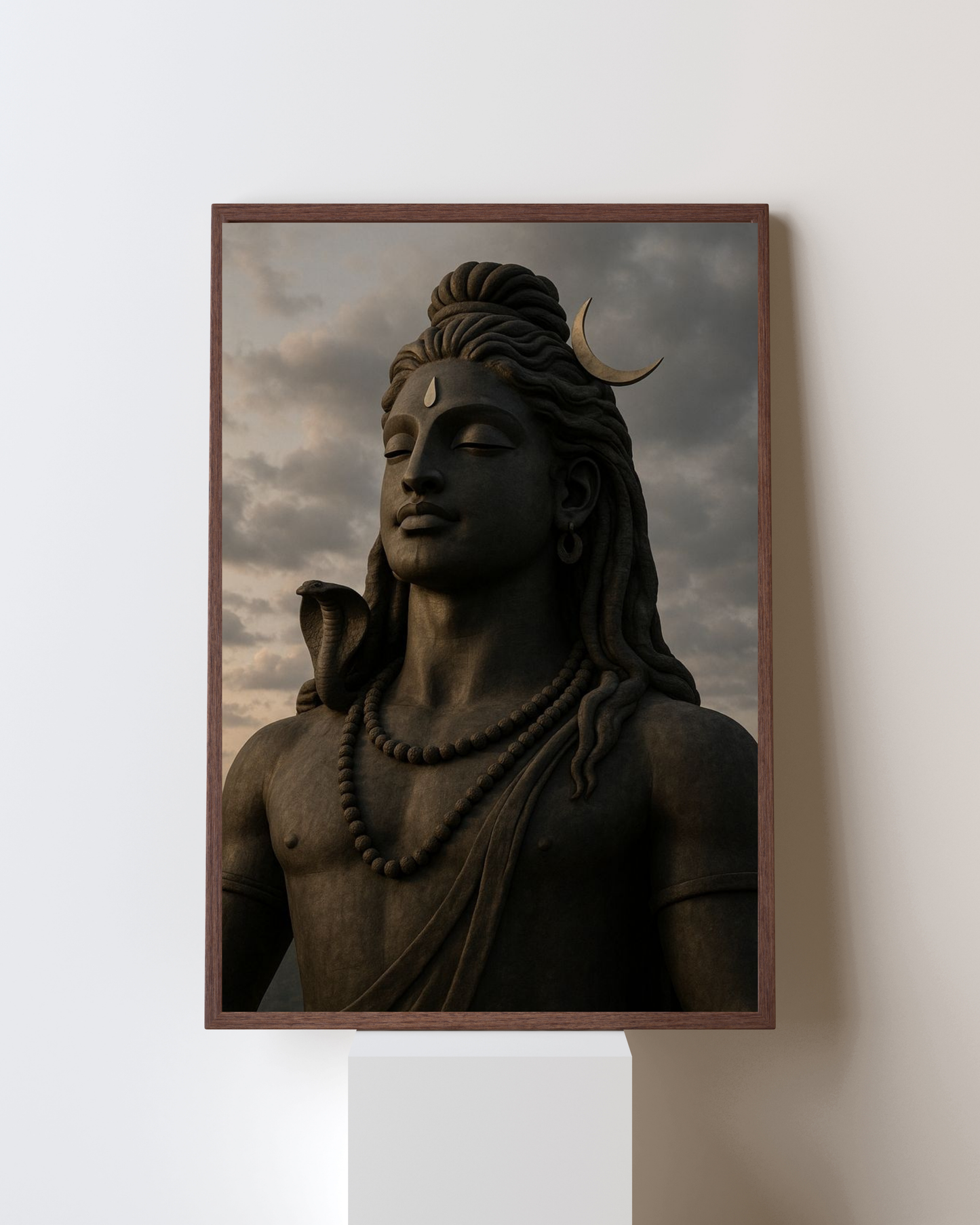 Adiyogi at Dawn – Lord Shiva in Eternal Calm Framed Wall Art