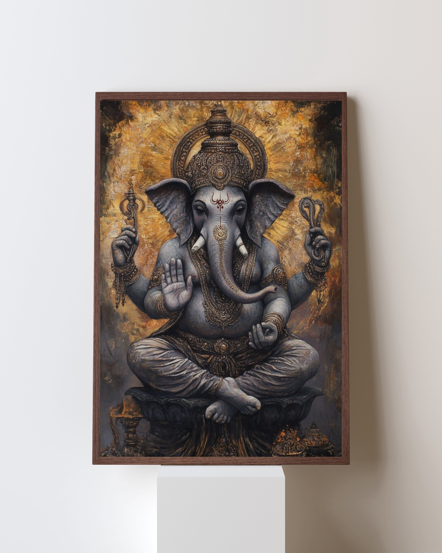 Celestial Strength – Majestic Lord Ganesha Wall Art